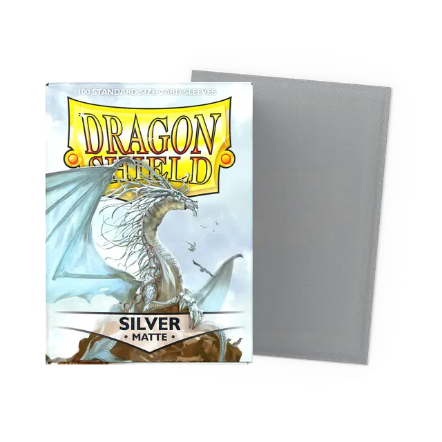 Dragon Shield - Standard Size Sleeves - Matte Silver