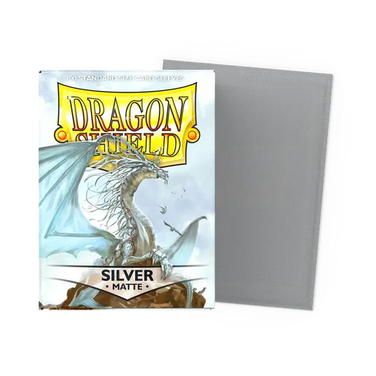 Dragon Shield - Standard Size Sleeves - Matte Silver