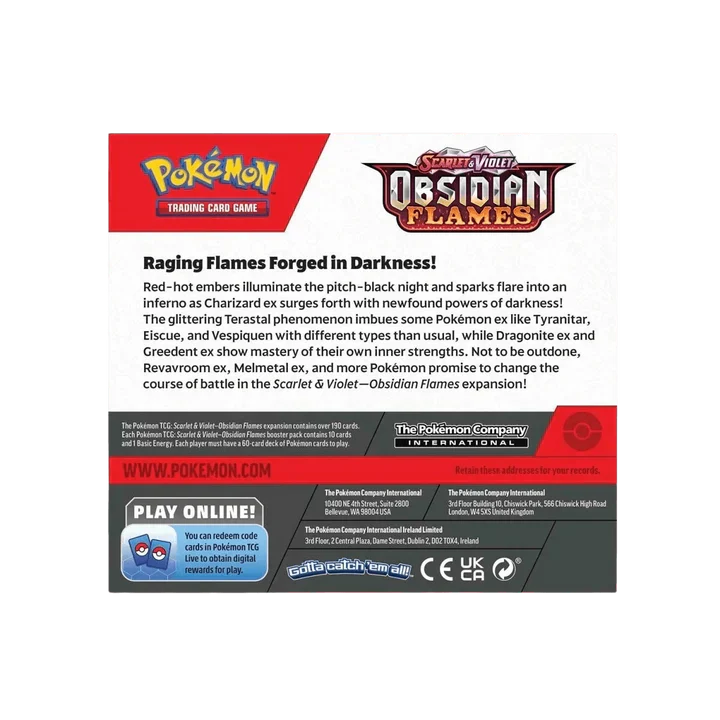 Pokemon TCG - Scarlet & Violet - Obsidian Flames Booster Box (36 Packs)